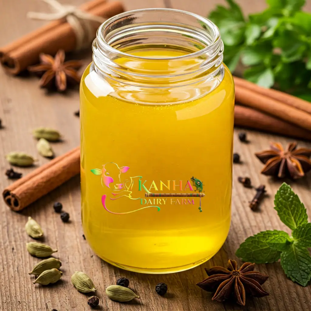 "Pure Desi Cow Ghee in Pune – Kanha Dairy Farm"